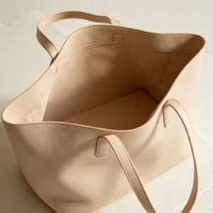 Beige Soft Slouchy Shopper Tote
