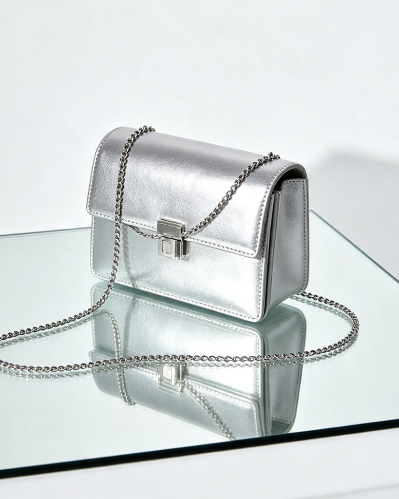 Silver Chainmail Flap Crossbody