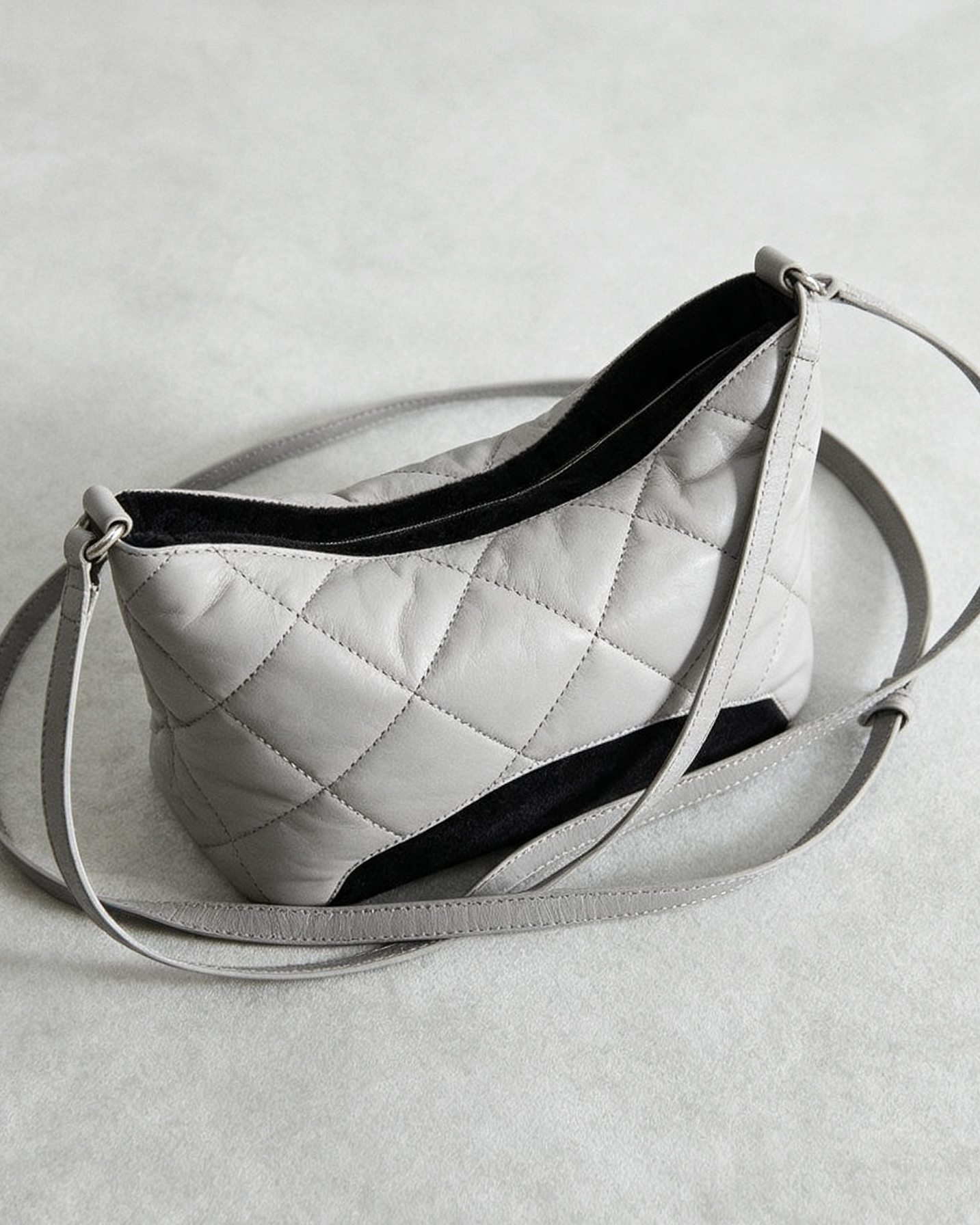 White Quilted Puffer Crossbody